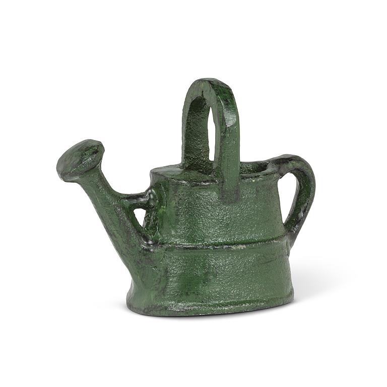 Watering Can, cast iron, painted green