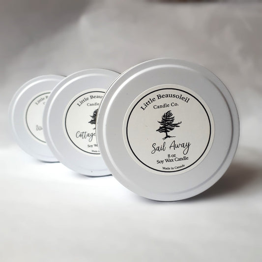 Candle Tins - 8 oz - Little Beausoleil Candle Co