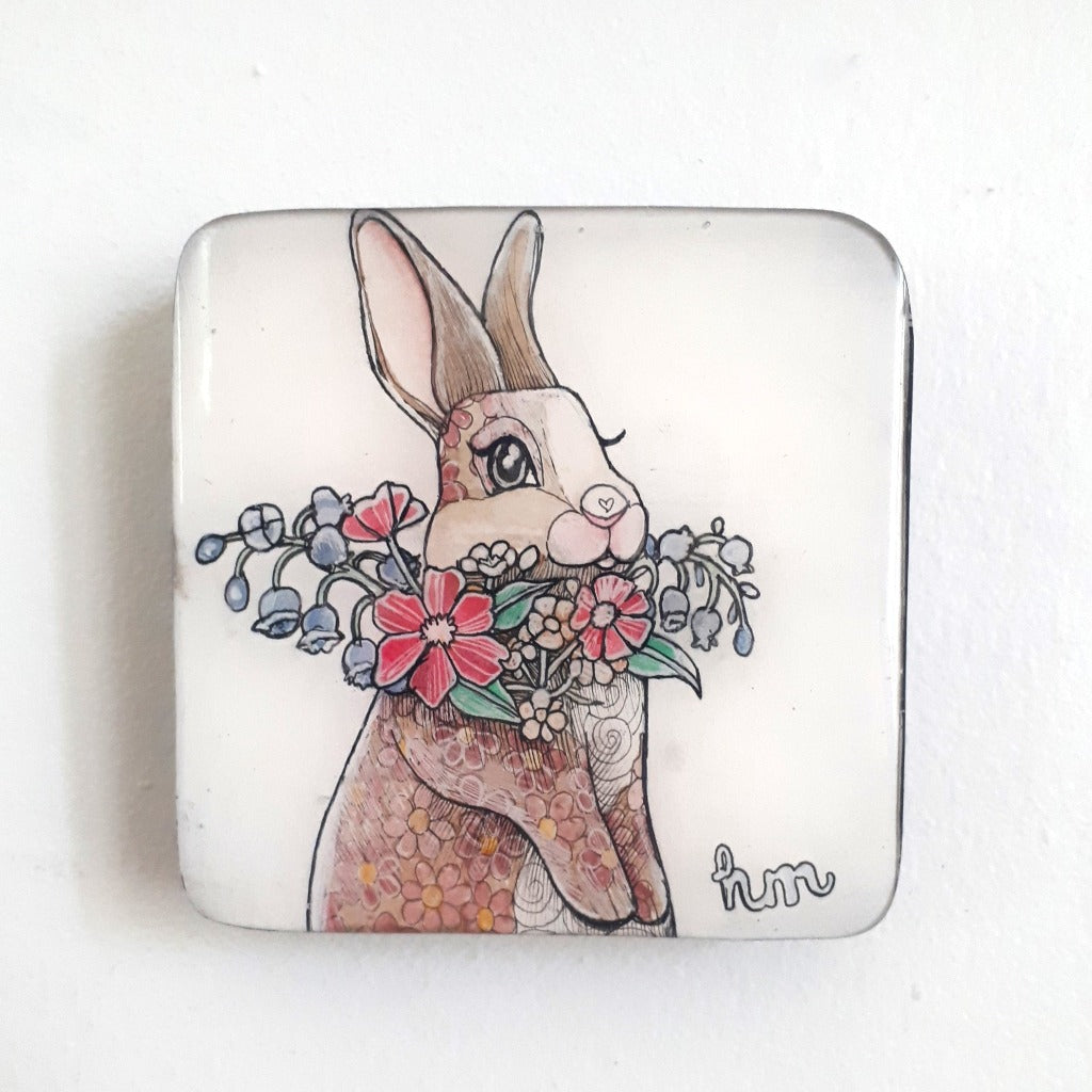 Original Ink, Pencil and Watercolour Work - APRIL THE BUNNY