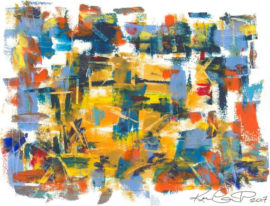 Framed Print of Mixed Media Original Abstract V