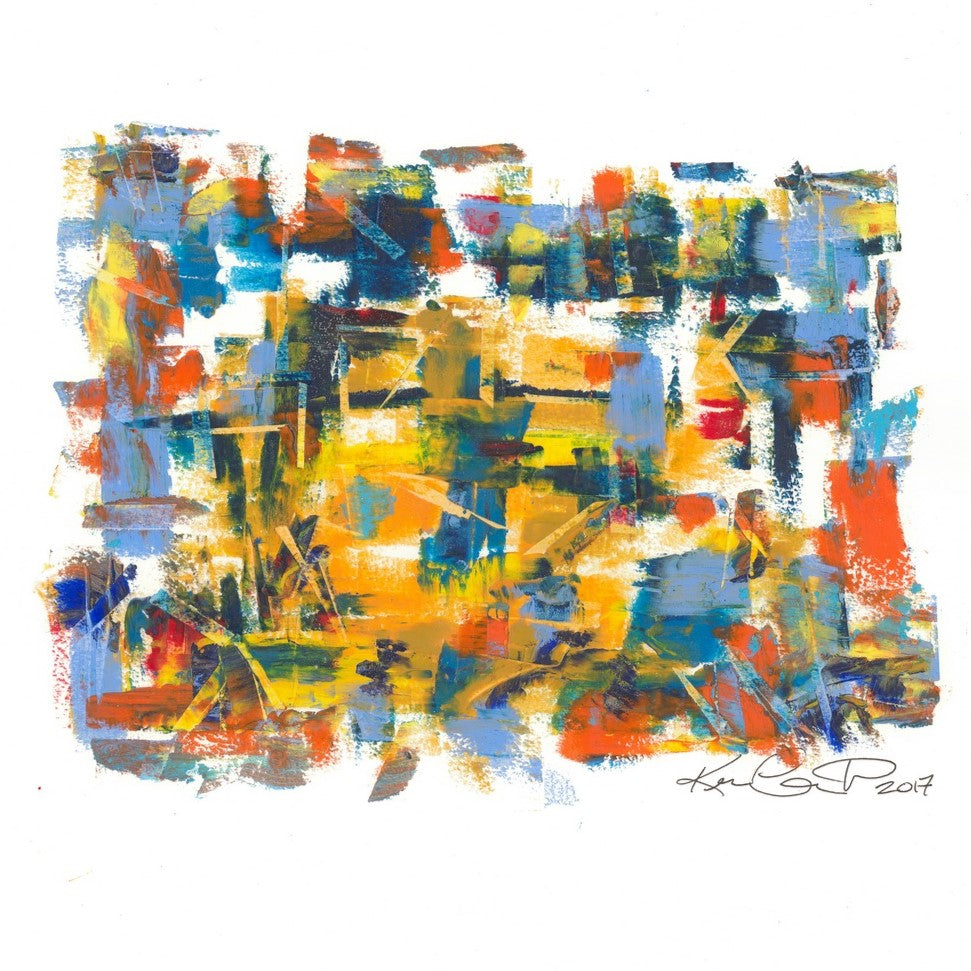 Framed Print of Mixed Media Original Abstract V