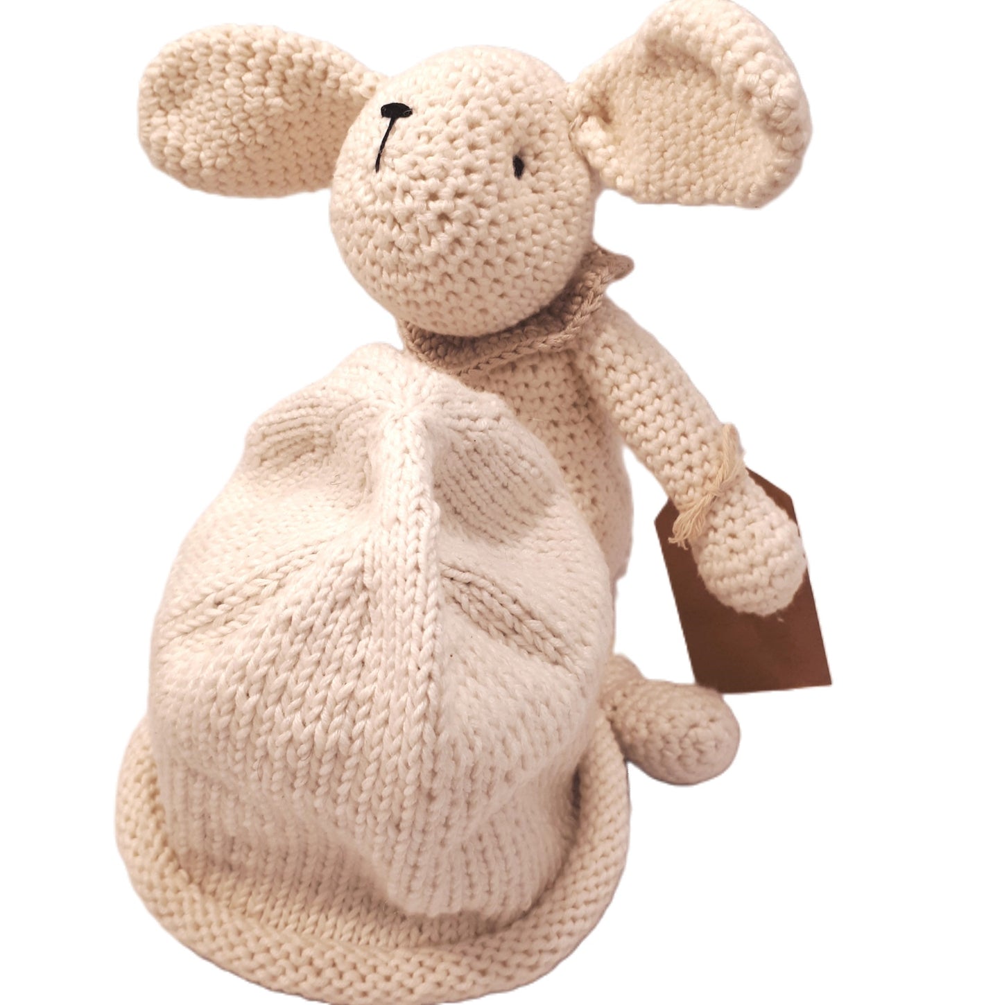 Baby Crocheted Animal & Matching Hat - Bunny