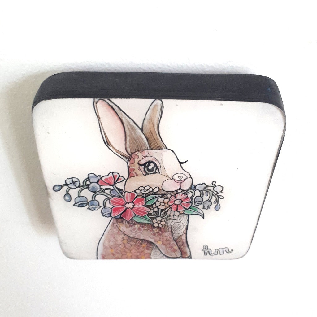 Original Ink, Pencil and Watercolour Work - APRIL THE BUNNY