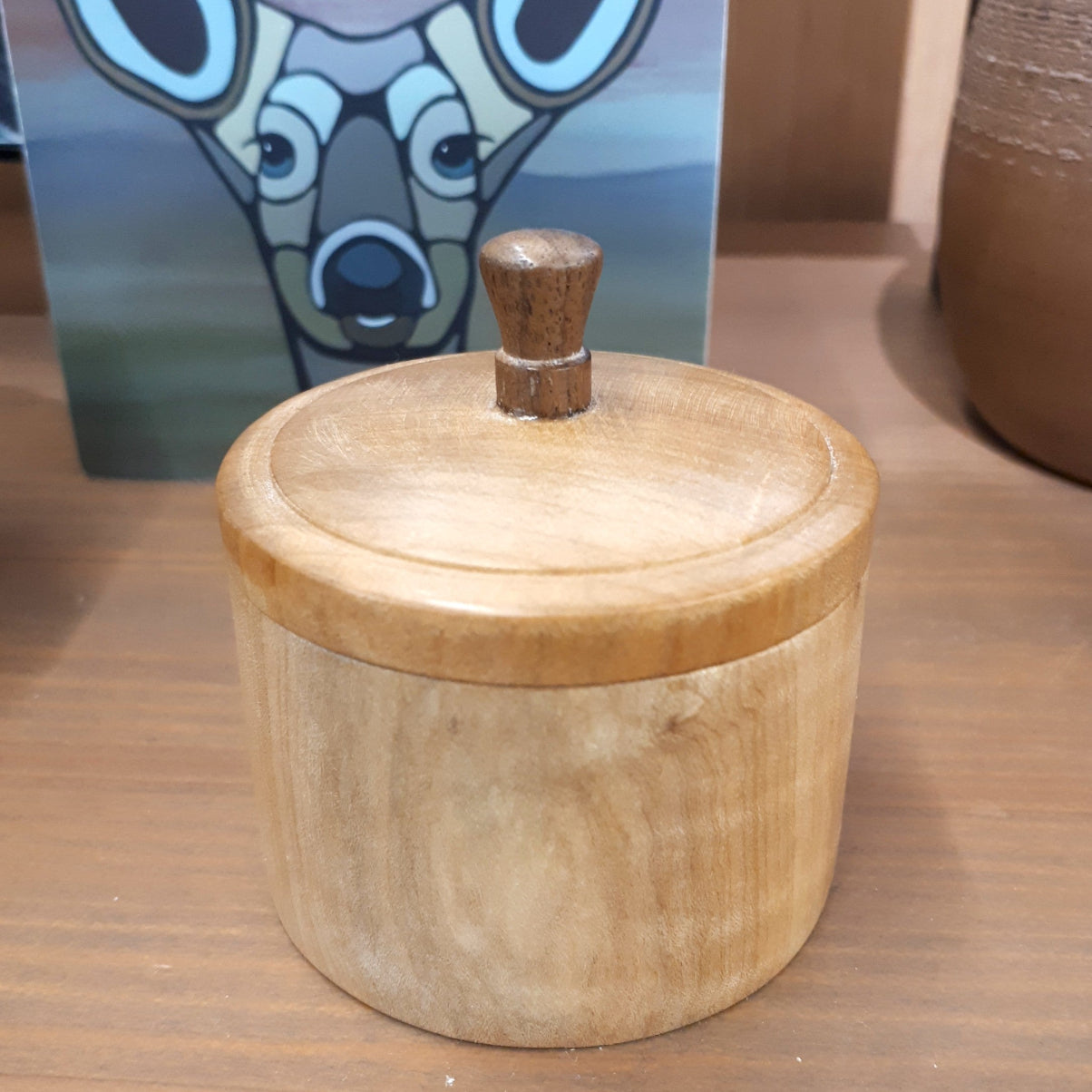 Wood-turned Box with Lid - Maple