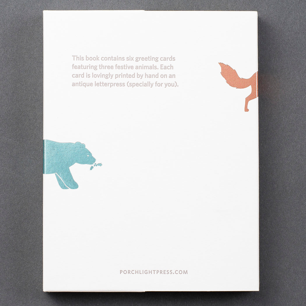 Folder Set of Animal Tracks Cards (set of 6) - Porchlight Press Letterpress