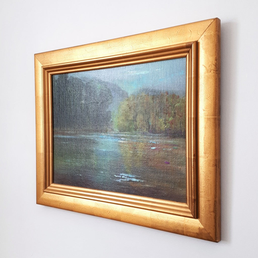 Original Oil Painting in water gilded frame - KELSO DAM, ONTARIO