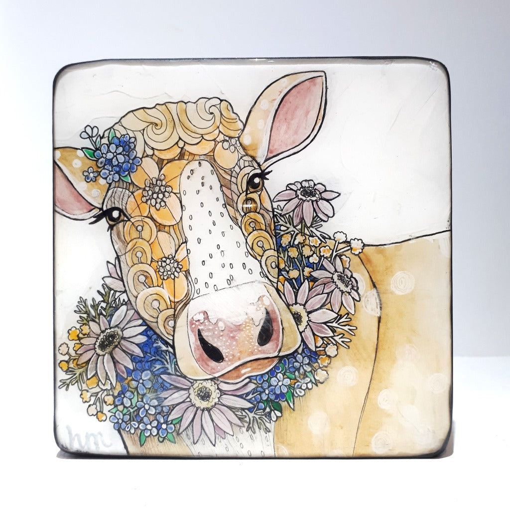 Original Ink and Pencil on paper - ELOISE the COW