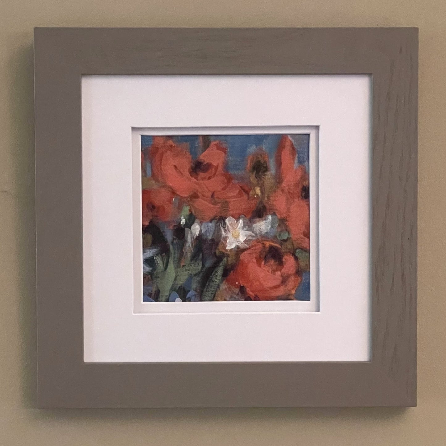 Framed Original Oil - HEART ON FIRE