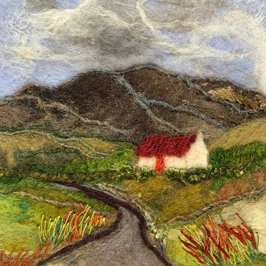 Original Felted Wool Landscape - INTO THE GLEN