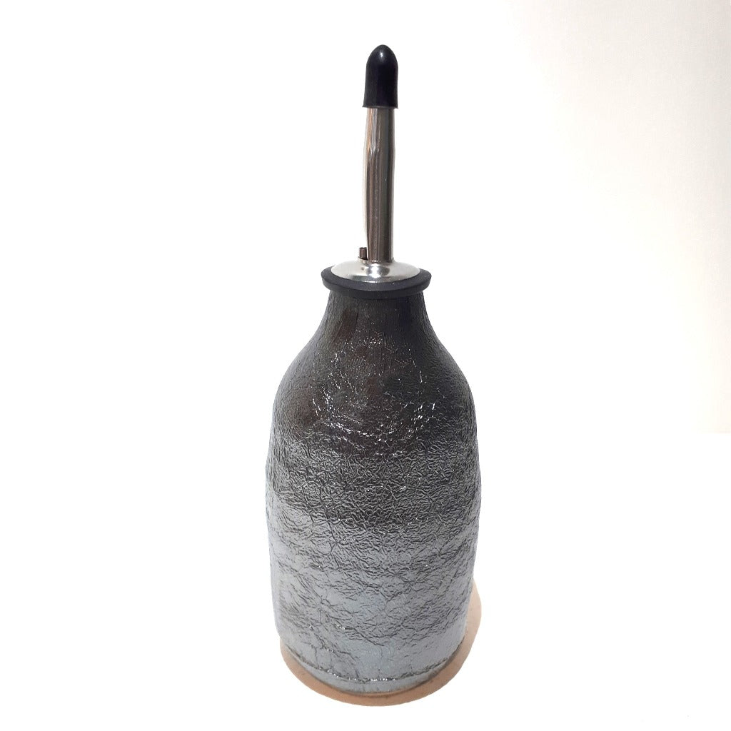 Pottery Oil Pourer - Black Foil Effect
