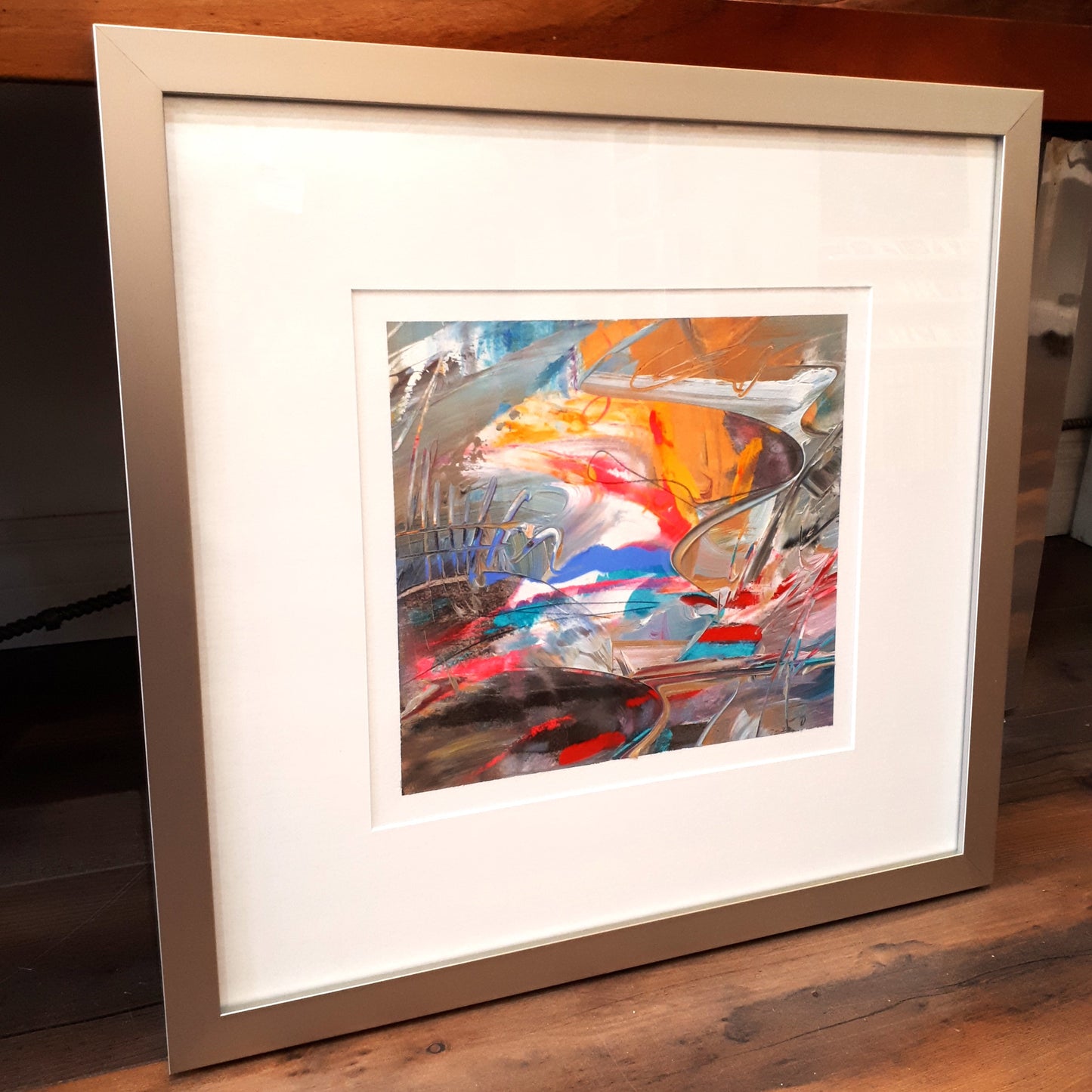 Abstract Original Framed - SUMMER WAVE