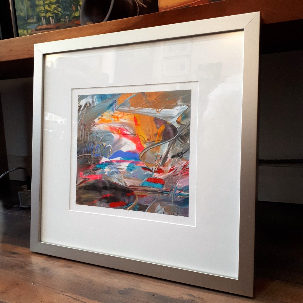 Abstract Original Framed - SUMMER WAVE