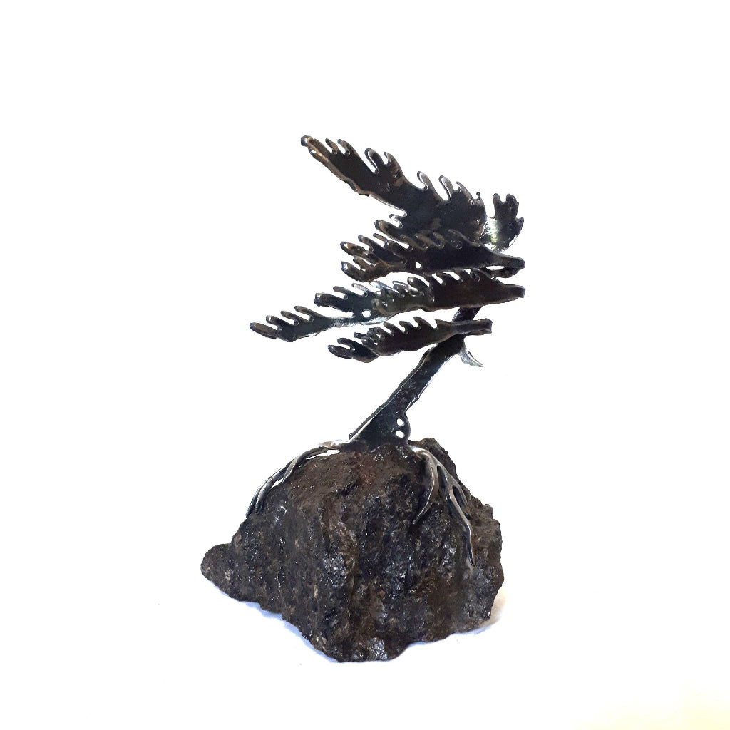 Cut-Steel Sculpture 120 - Tree on Granite