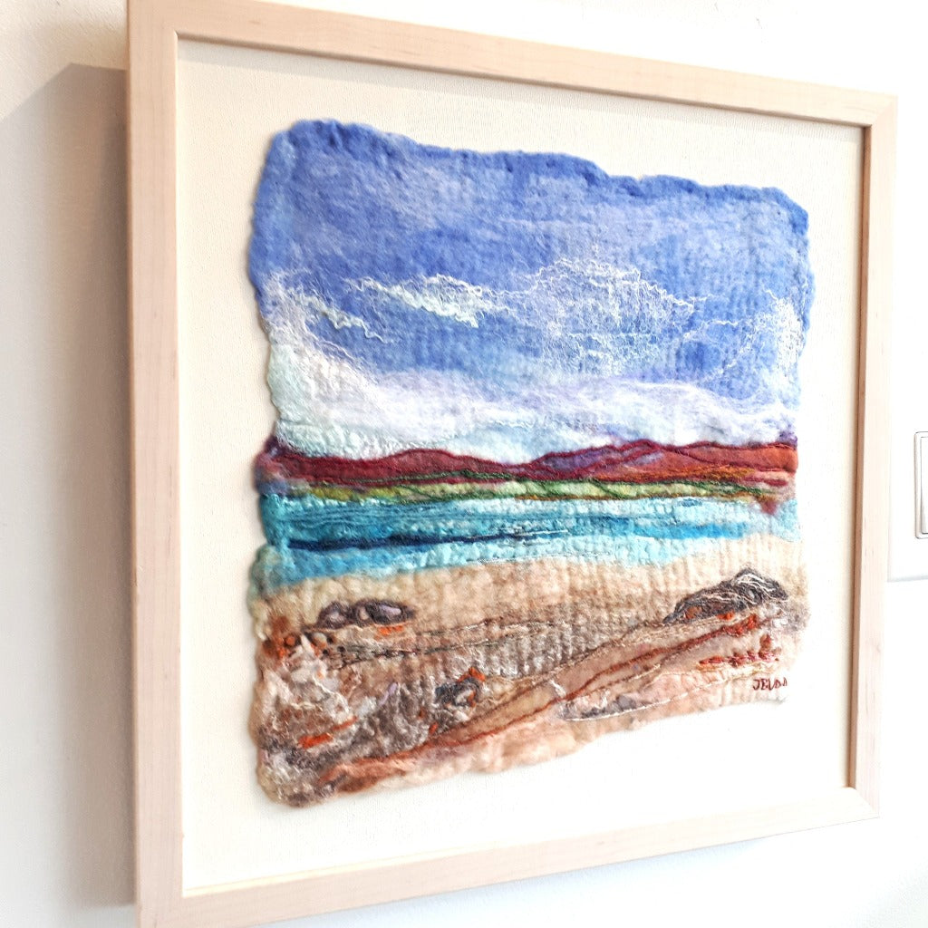 Original Felted Wool Landscape - THE TIDE IS OUT