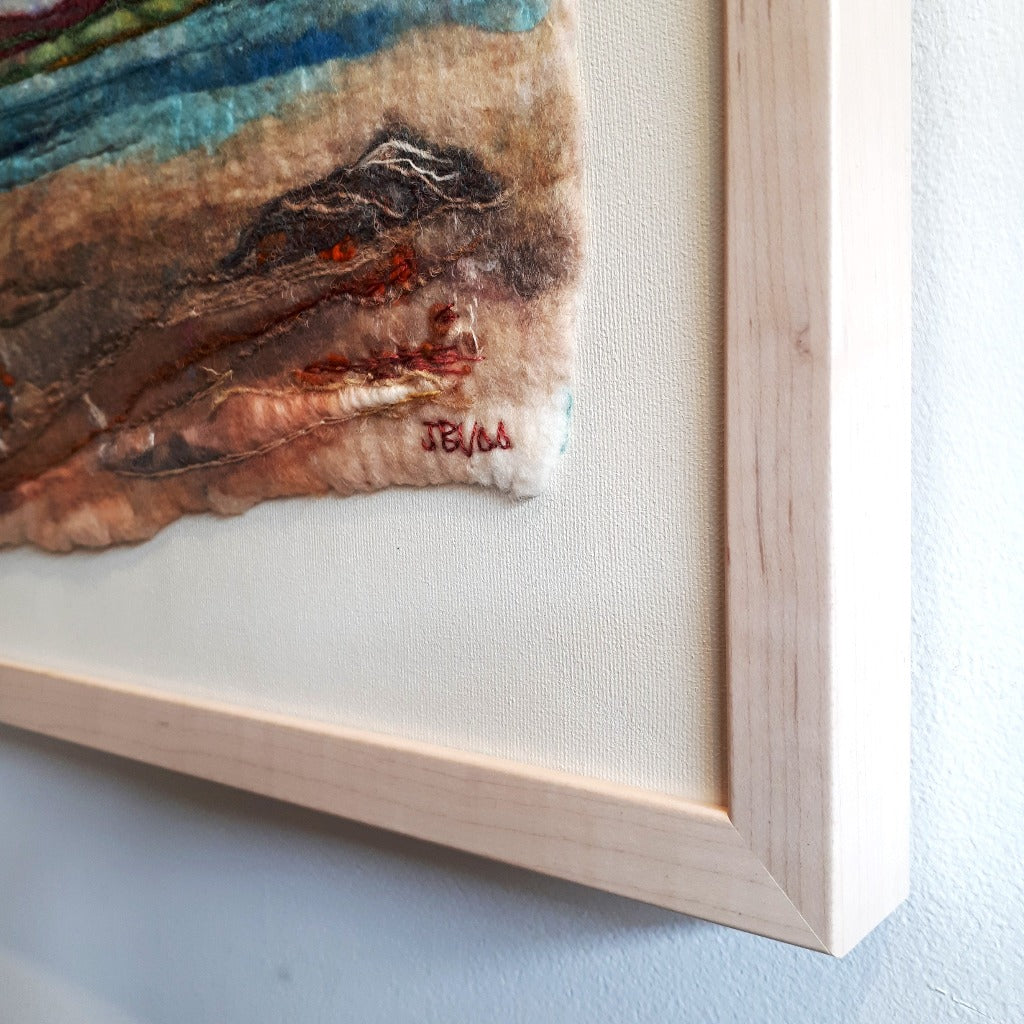 Original Felted Wool Landscape - THE TIDE IS OUT