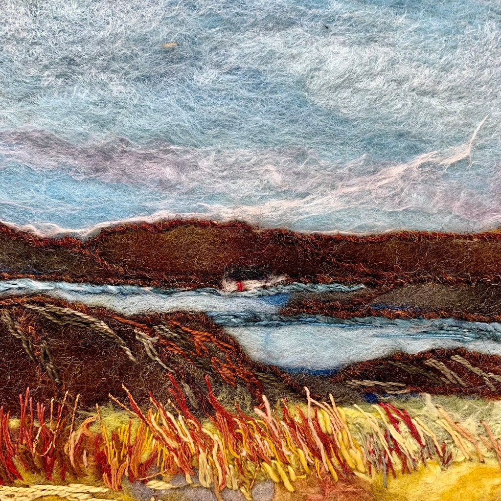 Original Felted Wool Landscape - THE VIEW