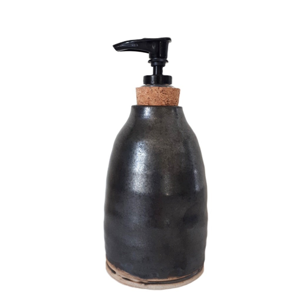 Pottery Soap Dispenser - White or Black