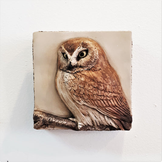 Limited Edition OWL - Sculpted Cast Handpainted Hydrostone