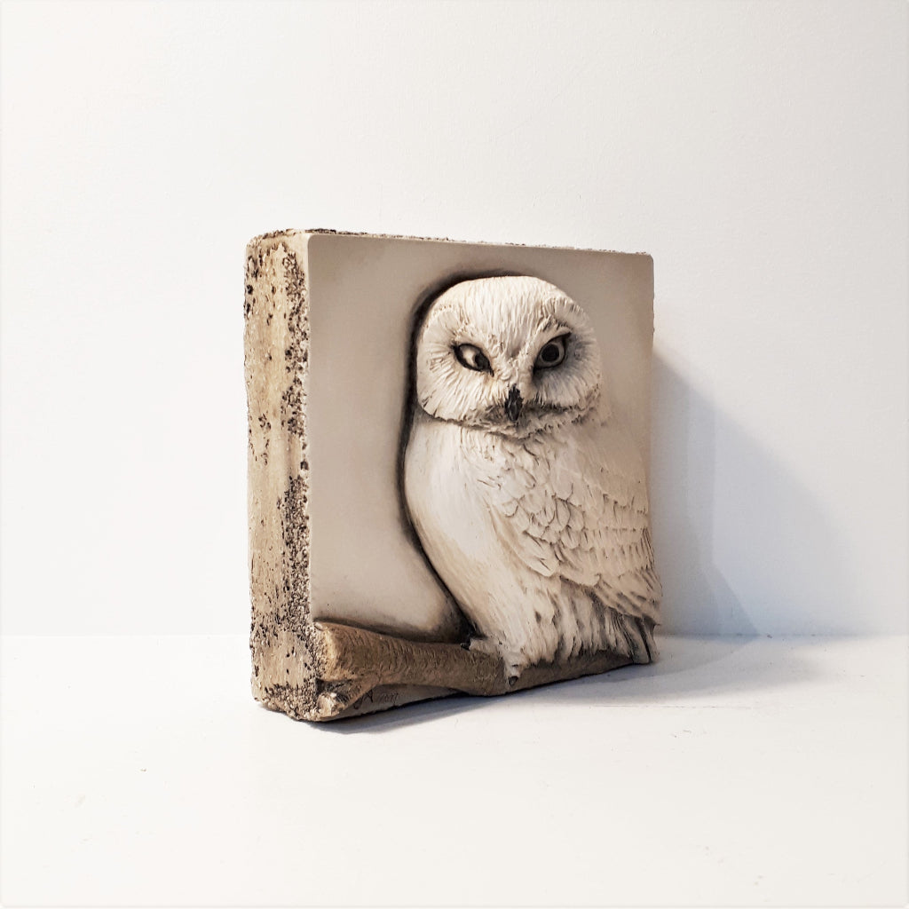 Limited Edition OWL (4x4) Black & White - Sculpted Cast Hydrostone