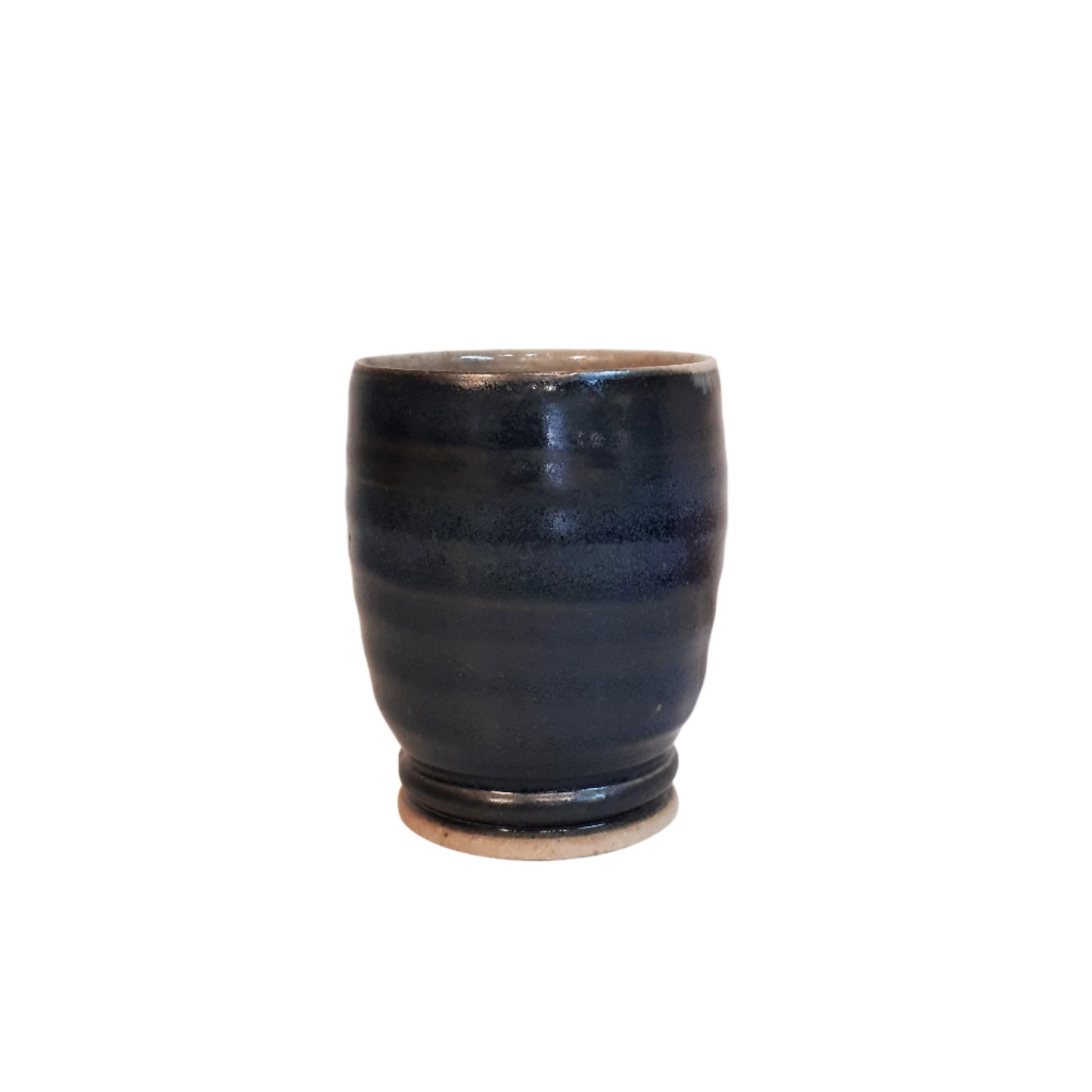 Pottery Wine/Whiskey Cups - Set of Two - Dark Blue