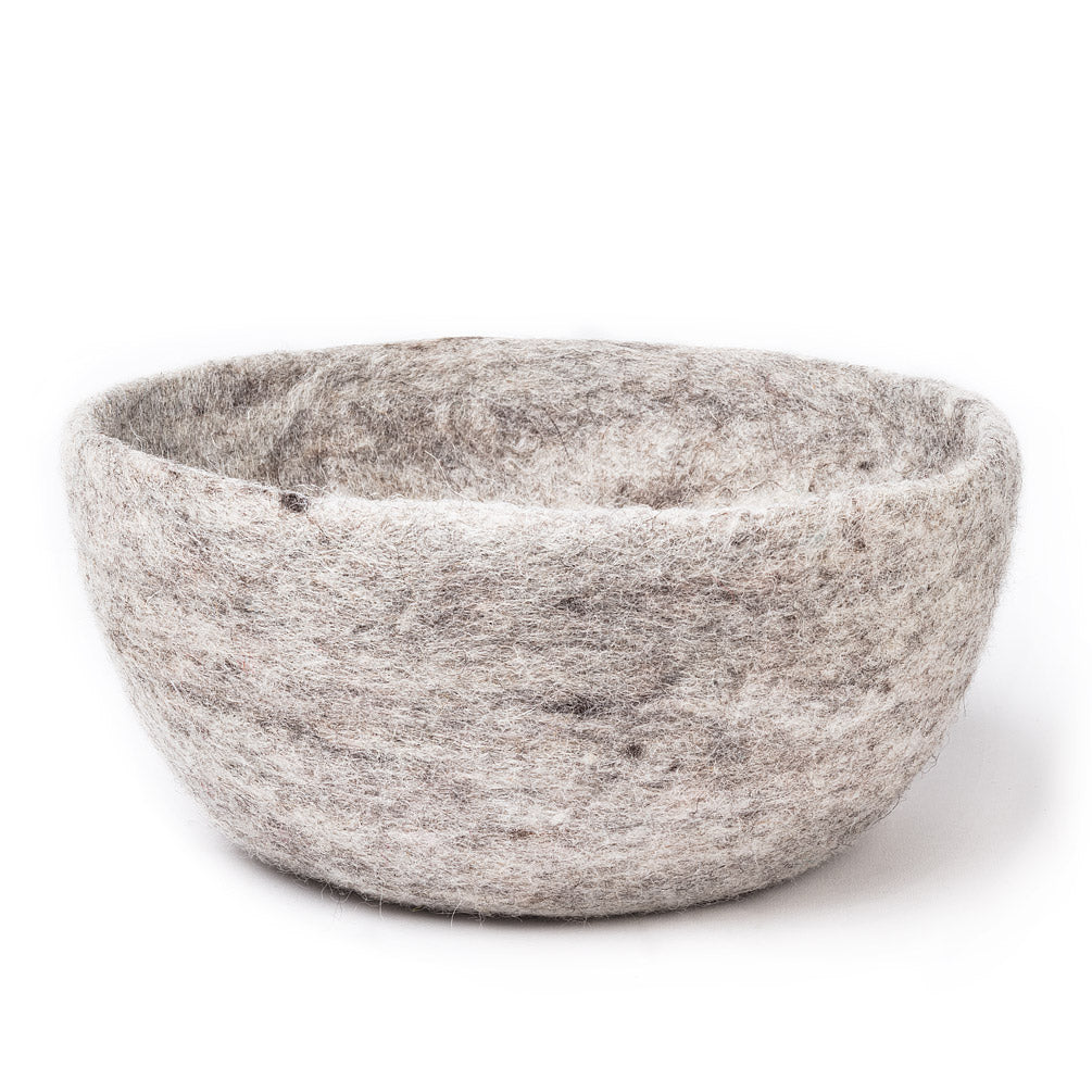 Large Felt Bowl - Taupe, Black or Light Beige
