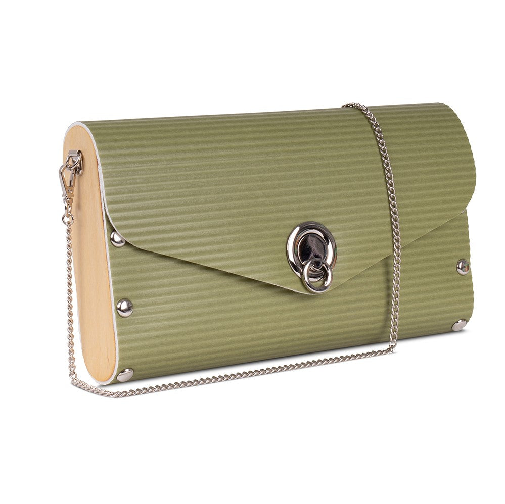 Large Clutch/Handbag - Chartreuse Ripple