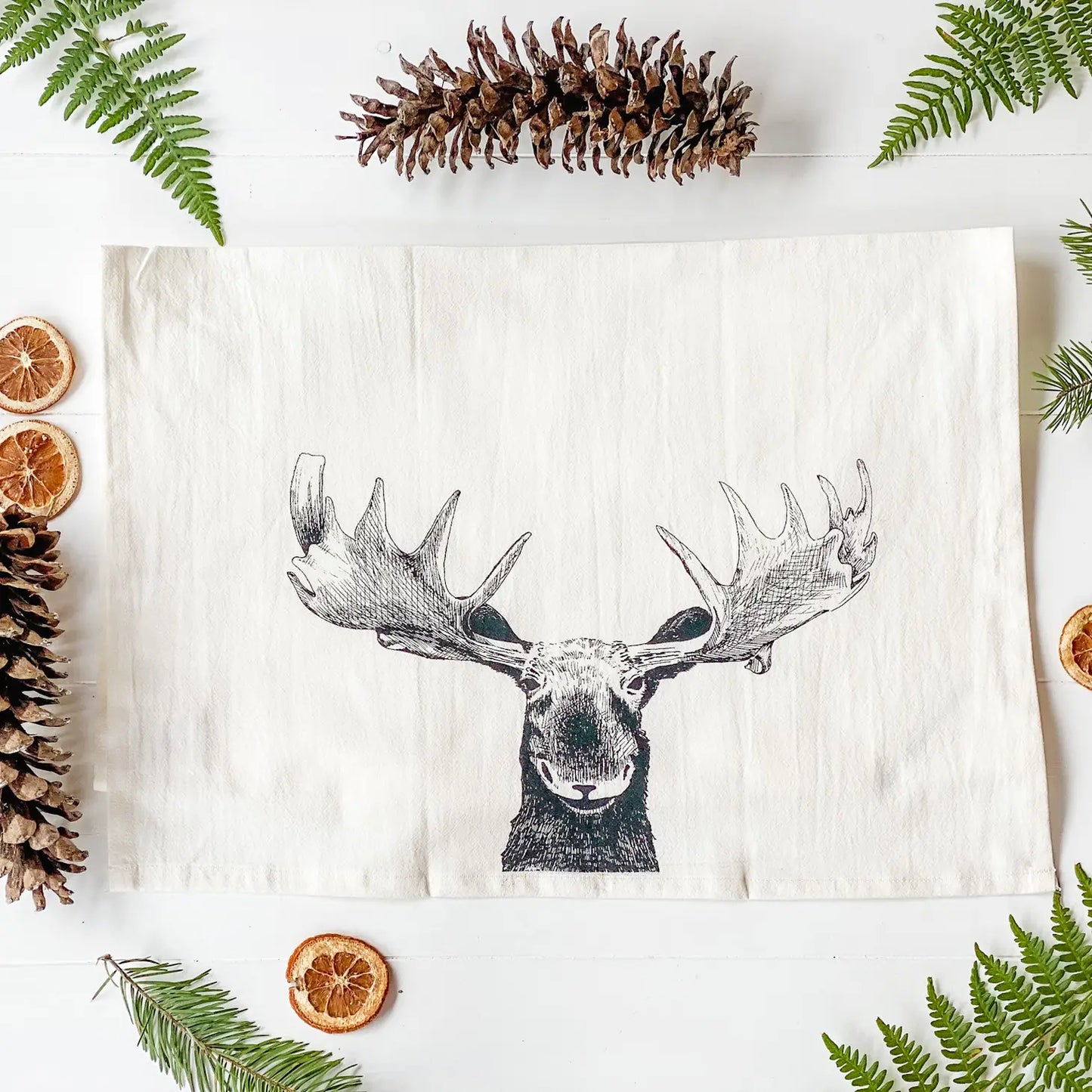 Tea Towel - Sunflowers, Nature, Moose, Owl