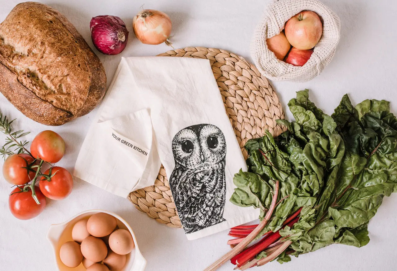 Tea Towel - Sunflowers, Nature, Moose, Owl