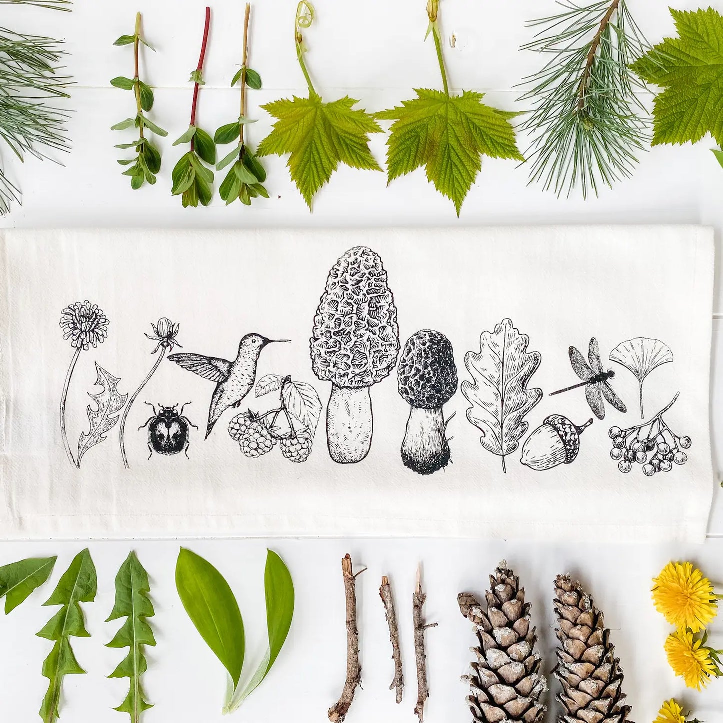 Tea Towel - Sunflowers, Nature, Moose, Owl
