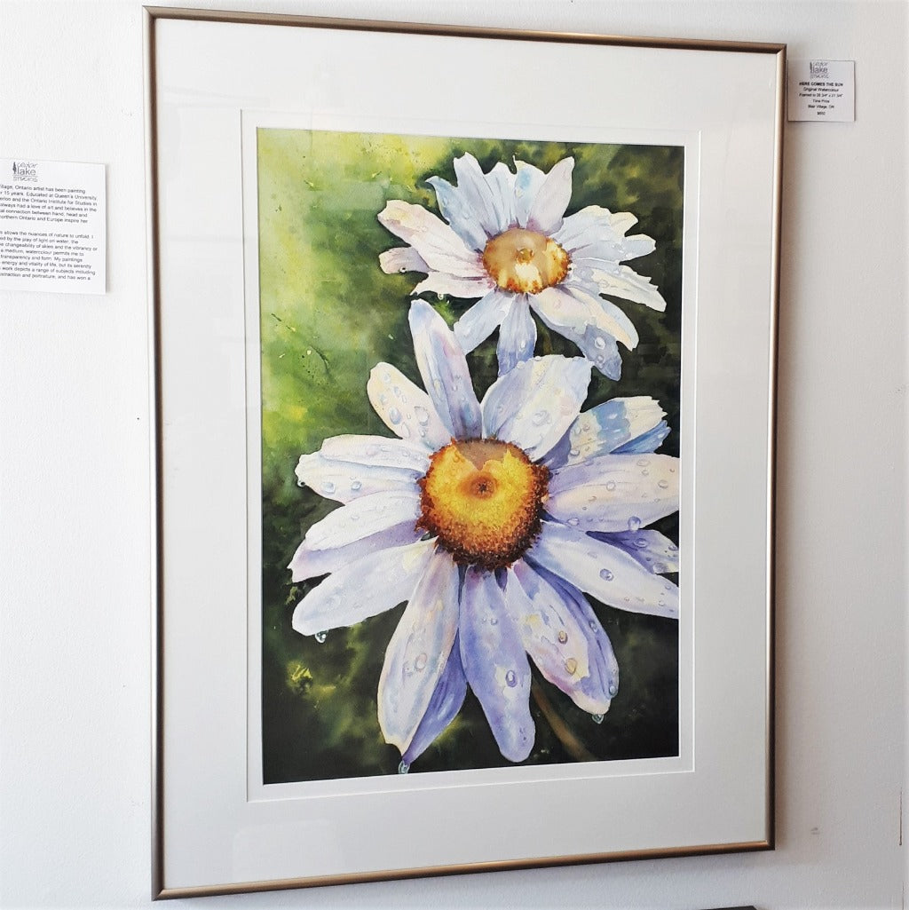 Framed Original Painting - HERE COMES THE SUN