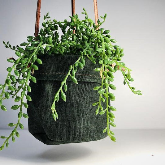 Canvas Hanging Plant Holder - small