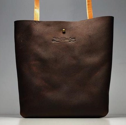 Little Bras D'or Handmade Leather Bag - Brown