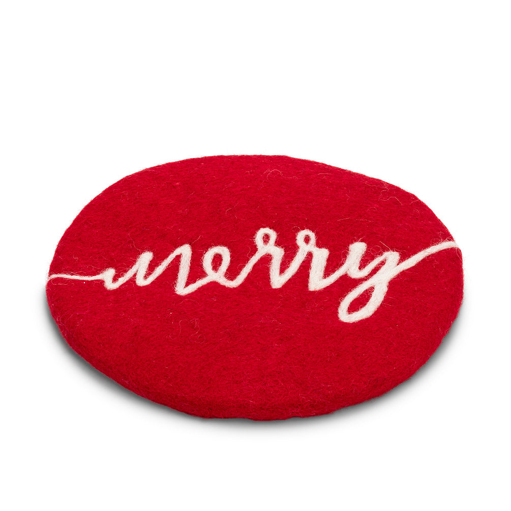 Felt Trivet - Merry