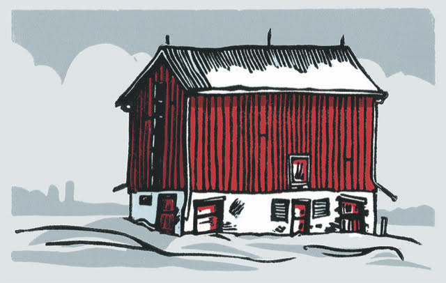 Open Edition Matted Print - RED BARN