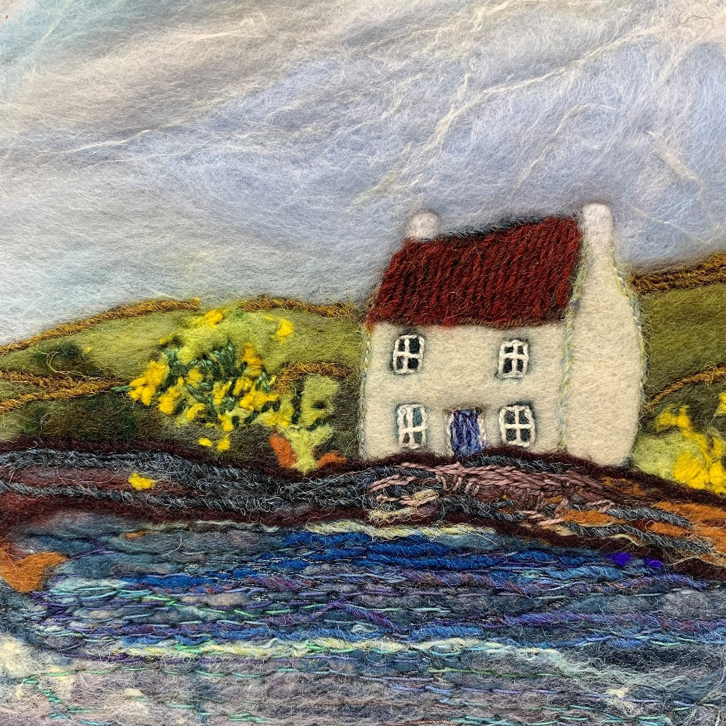 Original Felted Wool Landscape - SEA VIEW