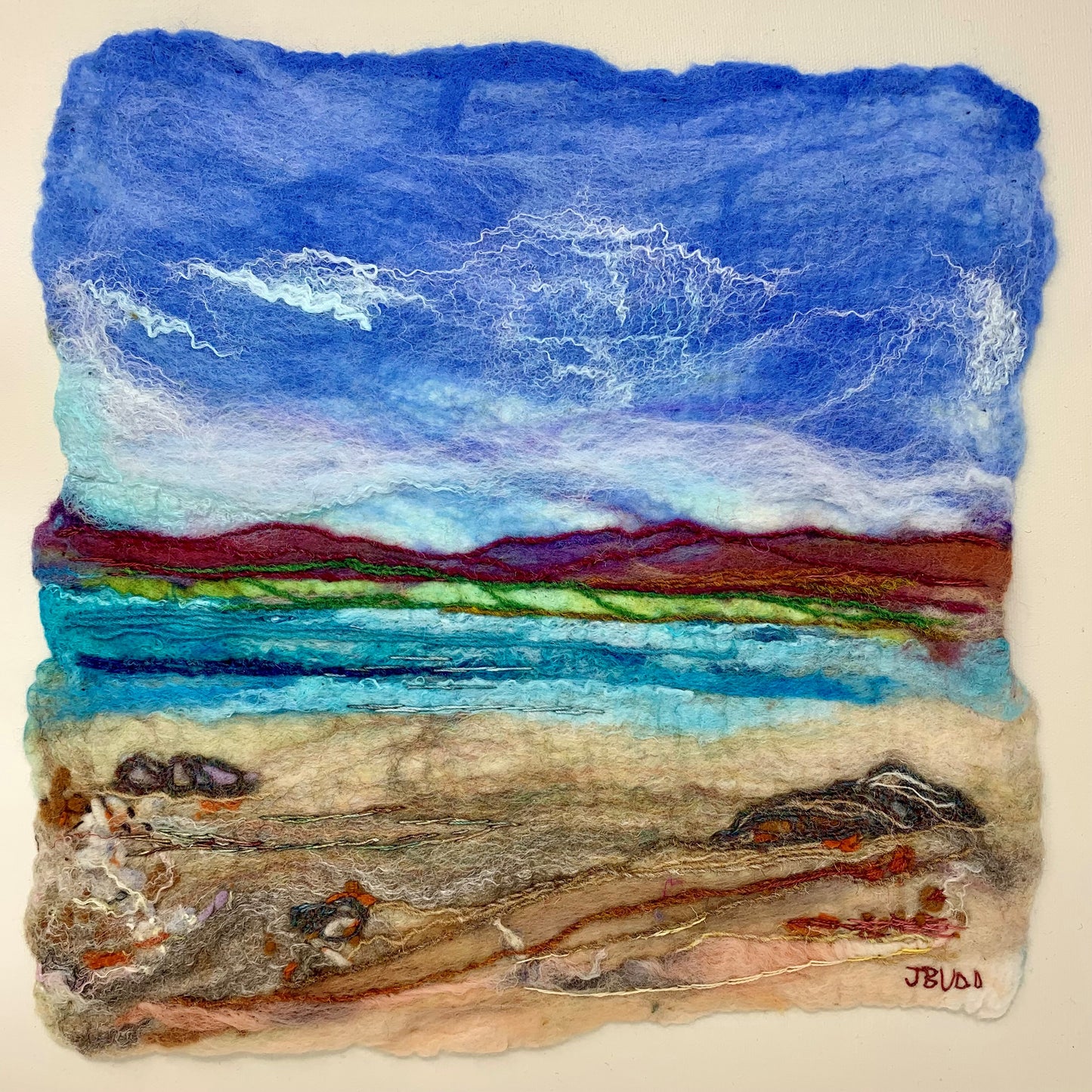 Original Felted Wool Landscape - THE TIDE IS OUT