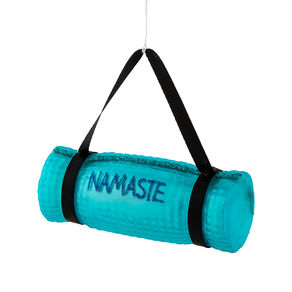 Glass Tree Ornament - Yoga Mat Namaste