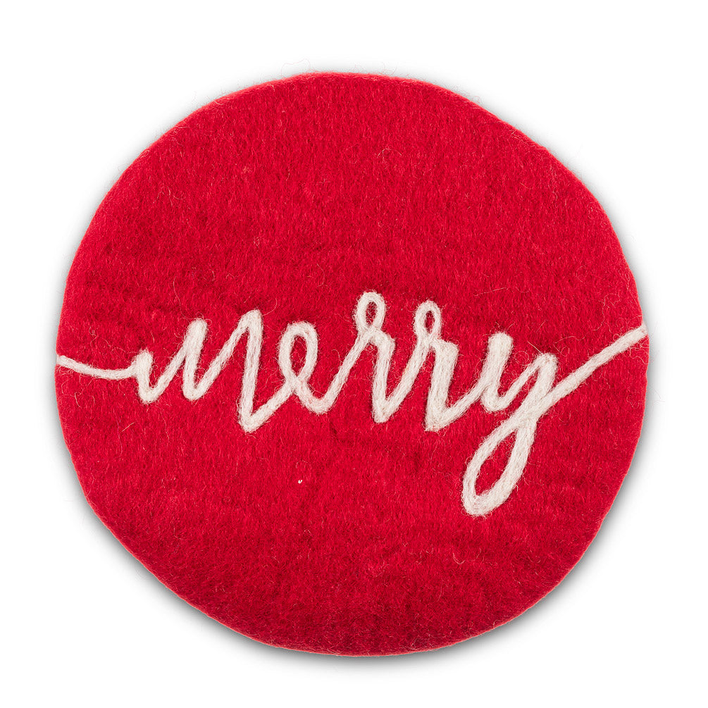 Felt Trivet - Merry