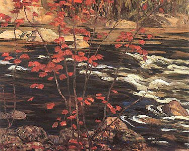 Group of Seven Wood-Framed Print - A. Y. Jackson - THE RED MAPLE, 1914