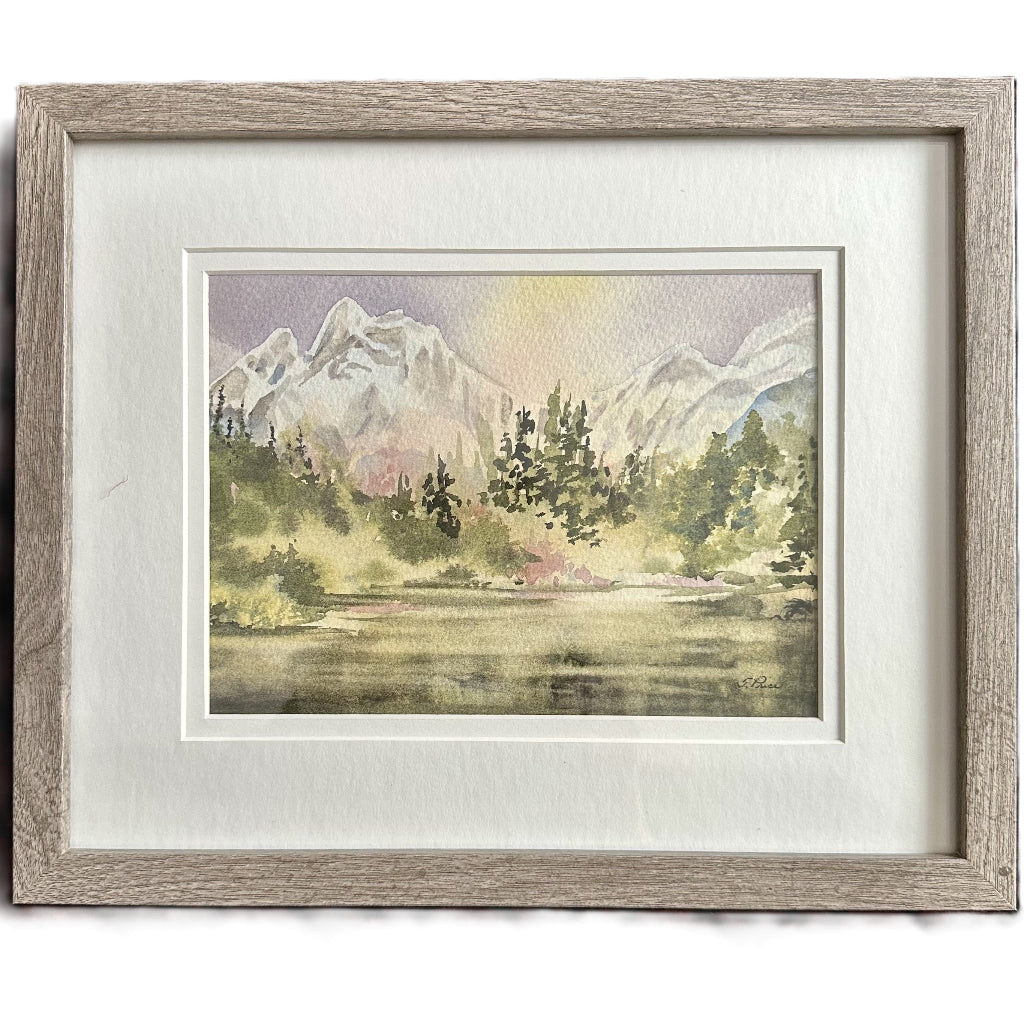 Framed Original Watercolour - ALPINE GREEN