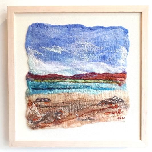 Original Felted Wool Landscape - THE TIDE IS OUT