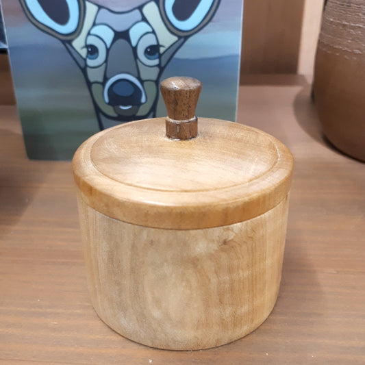 Wood-turned Box with Lid - Maple