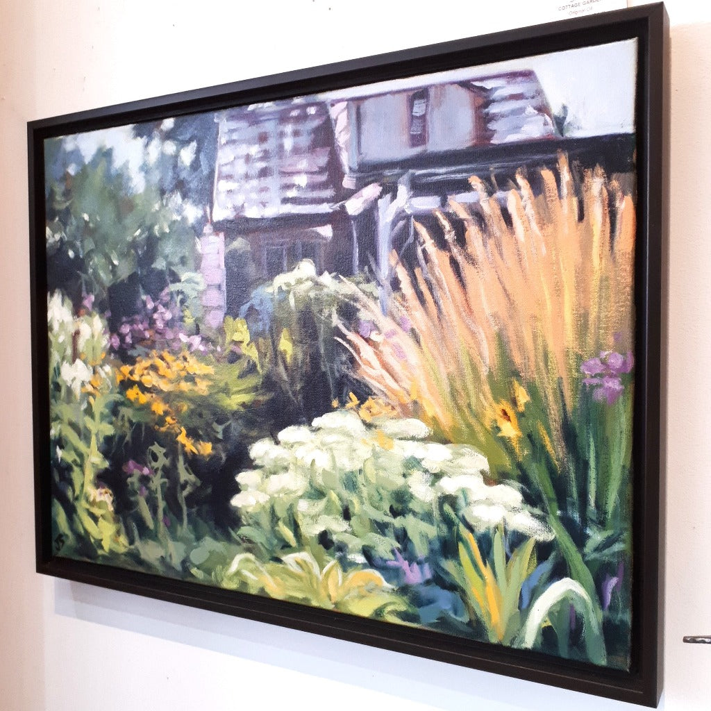 Framed Original Oil - COTTAGE GARDEN