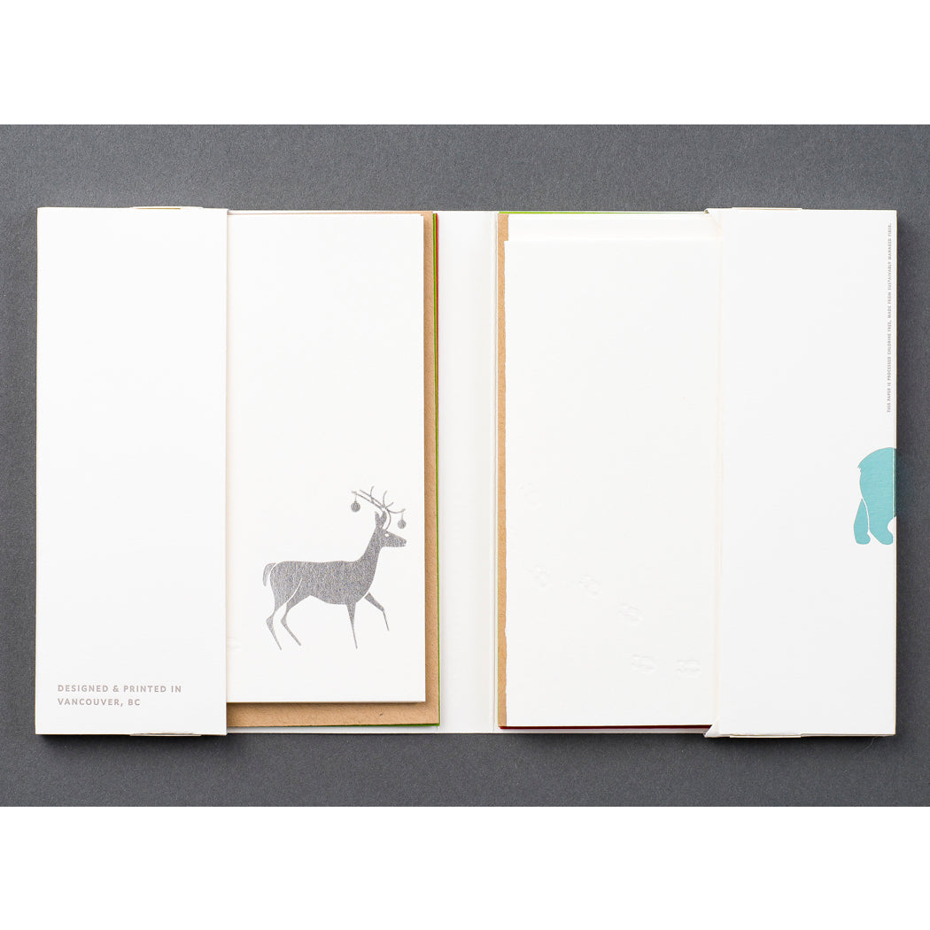 Folder Set of Animal Tracks Cards (set of 6) - Porchlight Press Letterpress