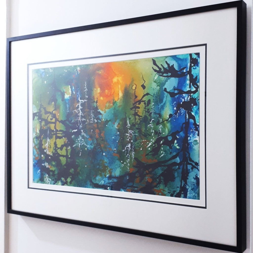 Framed Original Acrylic Ink on Yupo - DAWN