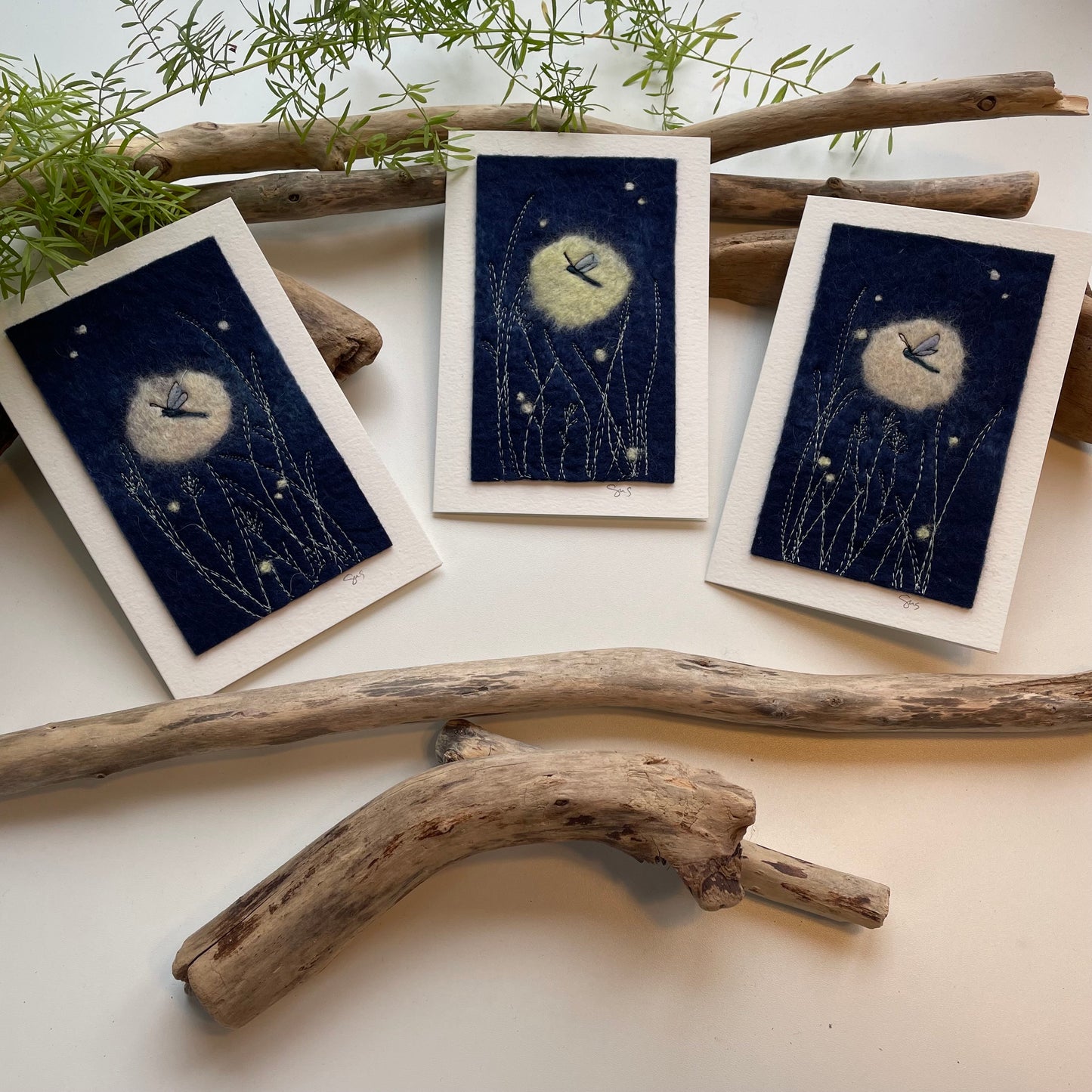 Felt & Fibre Cards - Birds and Bugs
