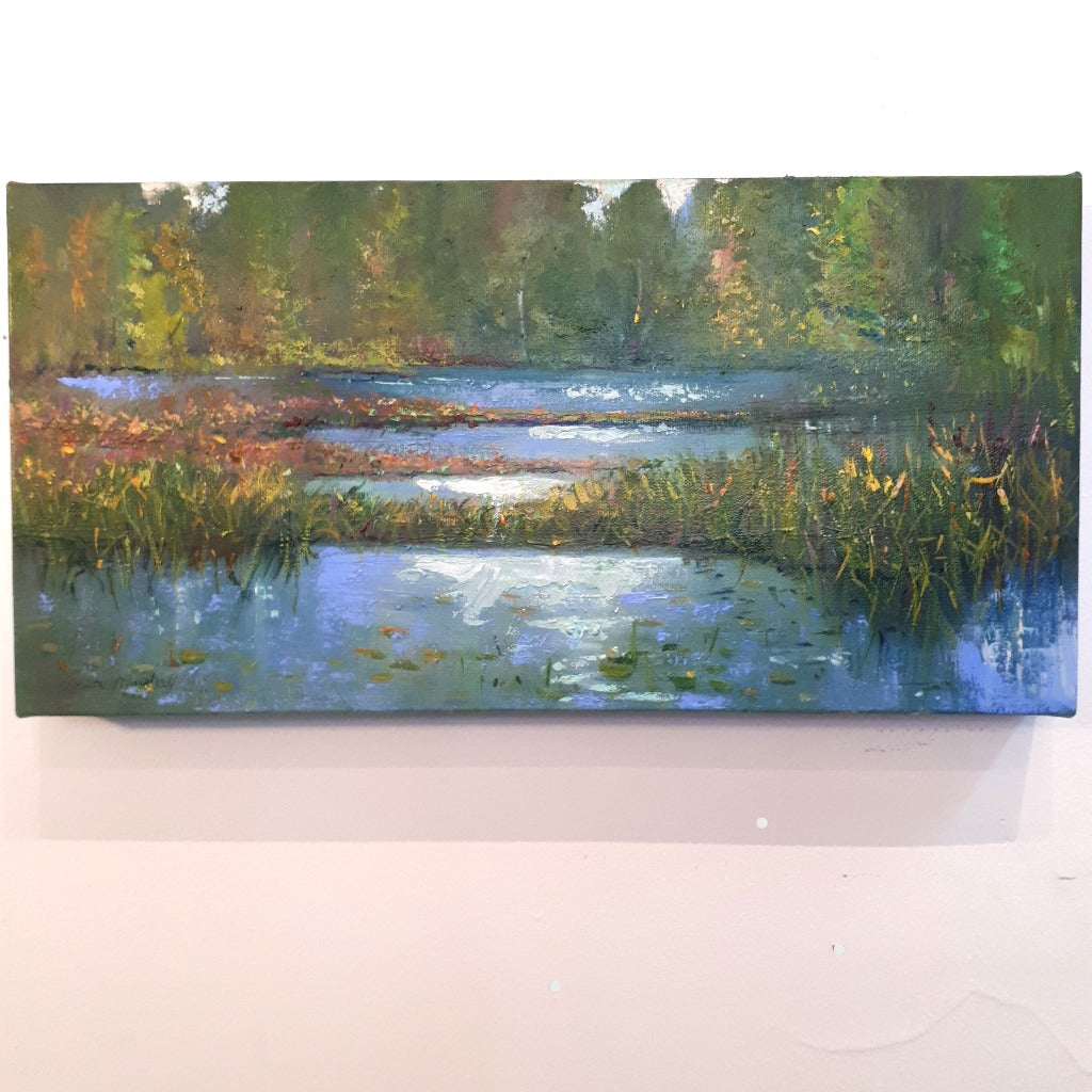 Original Oil Painting - FLOWER OF THE MARSH