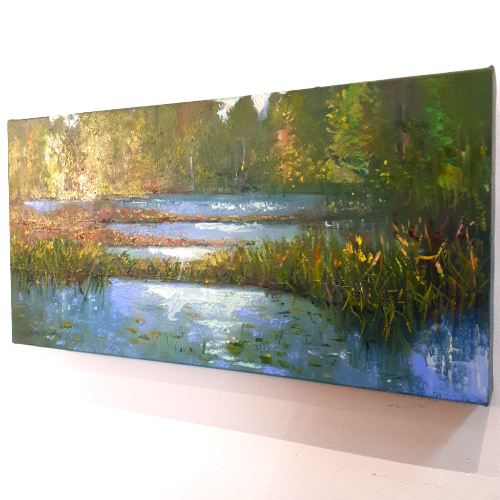 Original Oil Painting - FLOWER OF THE MARSH