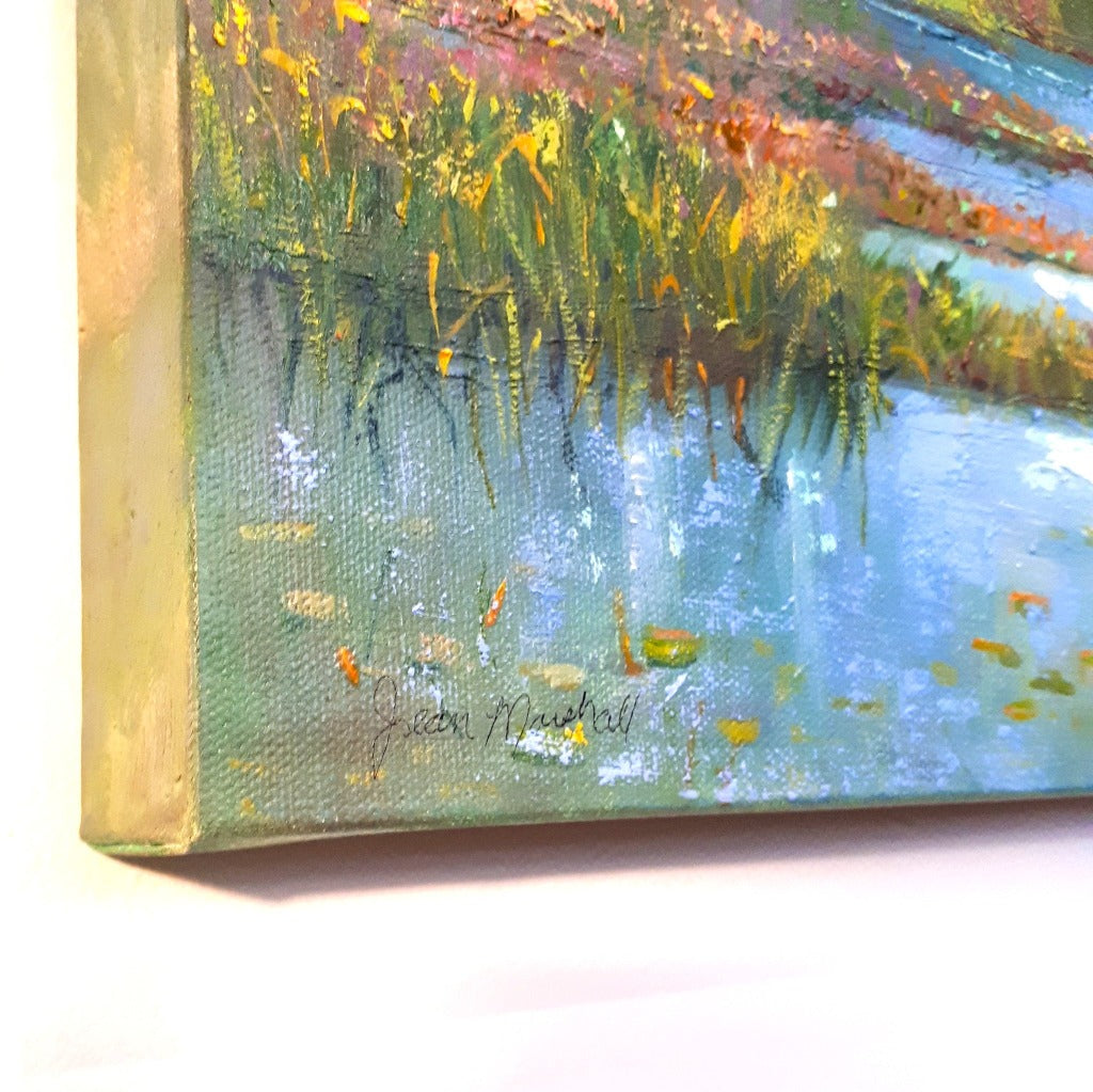 Original Oil Painting - FLOWER OF THE MARSH