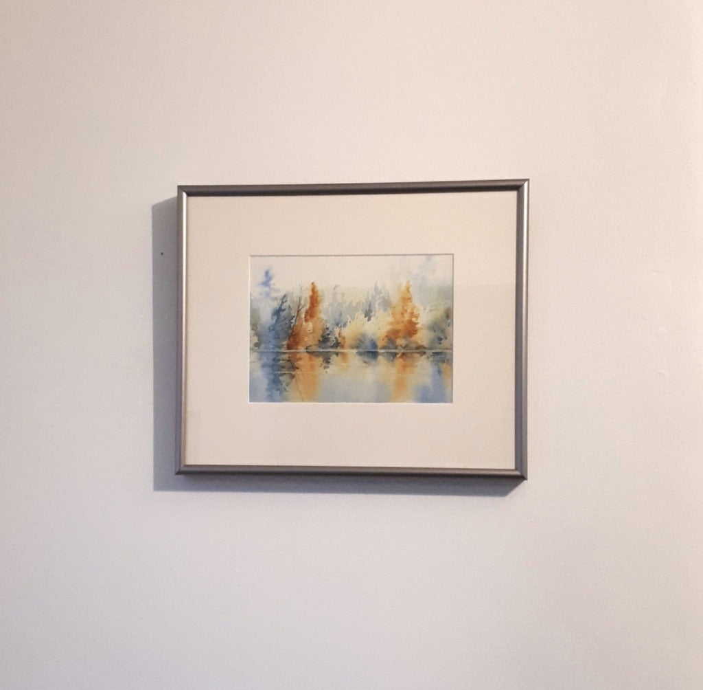 Framed Original Watercolour - GLIMMERS OF GOLD